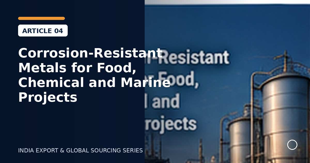 Corrosion-Resistant Metals for Food, Chemical and Marine Projects